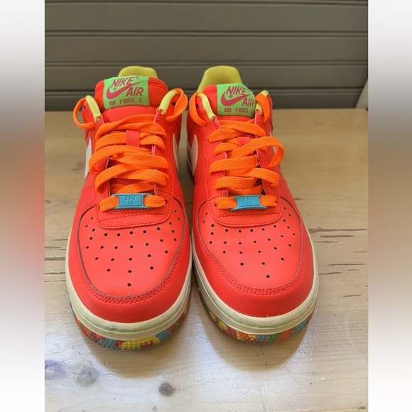 Nike air force Other - Nike Air Force 1 GS “Fruity Pebbles” Crimson Pink Fluid Shoes Girls Size 5.5